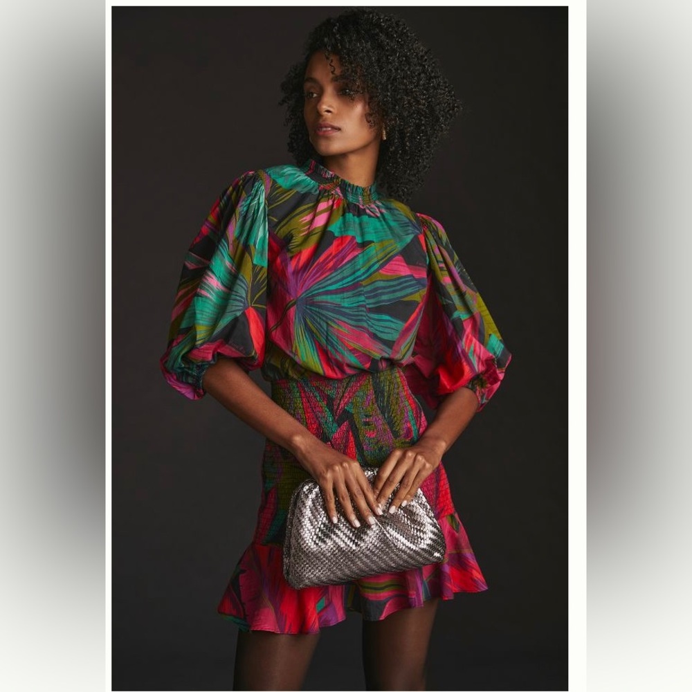 Midnight Leaves Minidress